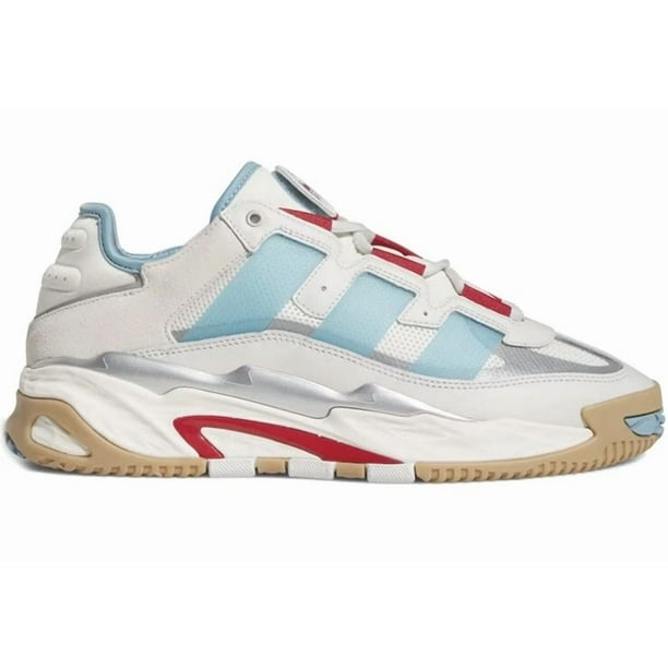 Adidas Originals Niteball Crystal White Blue FZ5798 Basketball Shoes Sneakers
