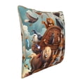 thumbnail image 2 of Fotbe Animal Filled Noahs Ark Pattern Velvet Decorative Throw Pillow Covers with Elegant Piping, Soft Plush Cushion Cover for Sofa, Bed, Car, Office-20"x20", 2 of 8