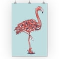 thumbnail image 3 of Flamingo, Flowers (24x36 Giclee Gallery Art Print, Vivid Textured Wall Decor), 3 of 3