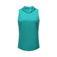 thumbnail image 5 of Women Sleeveless Hooded Sports Vest Solid Color Tank Tops, 5 of 8