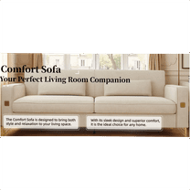 JERFIT Modern Velvet Sofa Couch 3 Seater for Living Room, Minimalist Beige Upholstered Sofa with Removable Cushions and Metal Legs