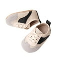 thumbnail image 4 of nvzhuang Baby Girls Boys Canvas Shoes, Non-slip Contrast Color Tie-up Indoor Outdoor Toddler Shoes, 4 of 9