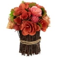 thumbnail image 5 of Northlight Artificial Mixed Floral Wooden Spring Bouquet - 9" - Red and Pink, 5 of 5
