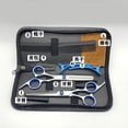thumbnail image 2 of Flat  Hair Scissors Set with Teeth Shear, Comb, Bag, Cloth, Clips, for Styling At Home, Salon, 2 of 5
