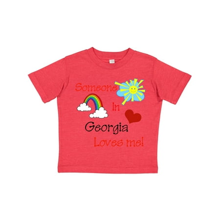 

Inktastic Someone in Georgia Loves Me! Gift Toddler Boy or Toddler Girl T-Shirt