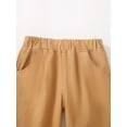 thumbnail image 6 of Hifoo Child Boys Casual Pants With Pockets Elastic Waist Straight Leg Comfortable Trousers For Kids And Youth Daily Wear Relaxed Fit Solid Color Slacks, 6 of 9
