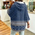 thumbnail image 6 of Women's Oversized 3/4 Sleeve Hoodie Pullover Hooded Drop Shoulder Sweatshirt Casual Trendy Fall Fashion Pullover Tops, 6 of 6