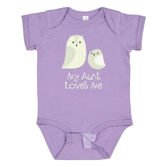 Inktastic Aunt Loves Me Owls Boys or Girls Baby Bodysuit