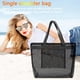 thumbnail image 1 of Bolso 3 piezas de malla para mujer, grande, para compras, playa, viaje, bolso de hombro (gris), 1 of 5