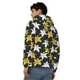 thumbnail image 4 of Wukai Lilies Flowers Print Men's Zip-Up Hoodie,Fleece Full-Zip Hoodie for Men, Hooded Sweatshirt-Medium, 4 of 5