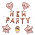 thumbnail image 1 of Kit de globos para despedida de soltera, 13 unidades, Mylar Letter Love Heart Star, 1 of 1
