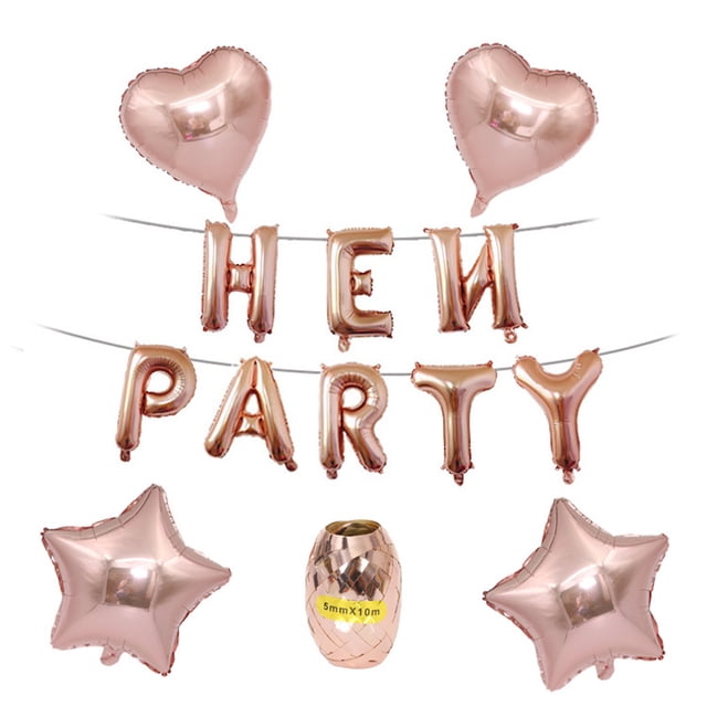 Kit de globos para despedida de soltera, 13 unidades, Mylar Letter Love Heart Star