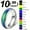 10-(19.8mm/0.779Inch), variant on 1pc Stainless Steel Mood Ring - Color-Changing Imitation Inlay, Relax Jewelry for Men & Women, Adjustable Emotion Ring with Gradient Color Guide (Stress/Neutral/Emotion/Mixed) - Unique Gift Idea,