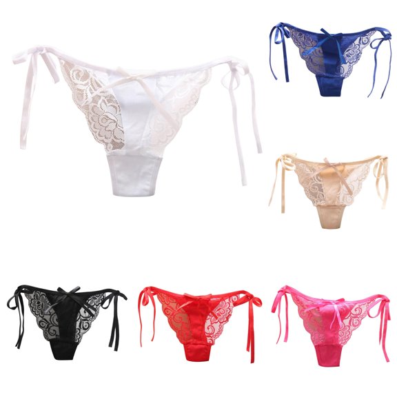 Women Lace Thong Low Waist Lace Panties Underwear Line Panties for Women Bikini Ruffled Panties Women Undies for Women Workout Panties Underwear Pack Briefs Women Small Womens Underwear High