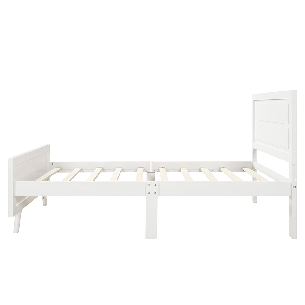 Private Jungle Sale Wood Platform Beds with Headboard and Wood Slat Support, Twin Bed Frame Mattress Foundation, White Private Jungle Sale Wood Platform Beds with Headboard and Wood Slat Support, Twin Bed Frame Mattress Foundation, White