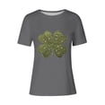 thumbnail image 3 of Mujeres Manga Corta de Verano Tops Impreso Sudadera Casual, Cuello Redondo Blusa Ligera para la Primavera Y el Verano, 3 of 4