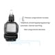 thumbnail image 3 of sweethay Auriculares inalámbricos compatibles con Bluetooth 5.0 Estéreo FM Soporte con micrófono Auricular Reducción de ruido Auriculares Cables de audio/vídeo Gris oscuro, 3 of 6