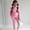 Pink, variant on CHEEREAM Girls Long Sleeve Sweatshirts Sweatpants Sets Kids Fashion Solid Fall Winter Tracksuit Jogger Pullover Pants Sets