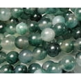 thumbnail image 2 of 12mm Green Moss Jade Round Beads Genuine Gemstone Natural Jewelry Making, 2 of 4