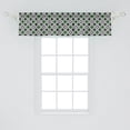thumbnail image 2 of Ambesonne Geometric Valance Pack of 2, Mediterranean Cultures, 54"X12", Green White, 2 of 4