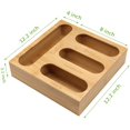 thumbnail image 2 of Food Bag Storage Organizer - Bag Container Organizer Bamboo Dispenser for Kitchen Drawer Food Storage Bag Holder Compatible with k, Gallon, Quart, Sandwich Snack Bags - -, 2 of 7