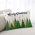 thumbnail image 2 of Waterproof Outdoor Throw Pillows with Inserts 12"x20", Green Christmas Soft Decorative Pillowcases for Couch Bedroom, Xmas Tree Snowflake Stars Winter Pillow Covers for Sofa Living Room, 2 of 8