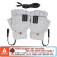 thumbnail image 1 of CHUANK 1 Pair CozyCare USB Heated Half Finger Gloves - Knitted Plush Warm  Intelligent Heating Pad  Arterial Warmth  USB Powered  Office & Outdoor Winter Use  No Battery Required, 1 of 7
