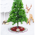 thumbnail image 1 of Falda de árbol de Navidad de 35 pulgadas - Falda de árbol de Navidad Decoración festiva Personaje de alegría Copo de nieve Papá Noel encantador - Borde rojo Xemadio FLD-3486, 1 of 7