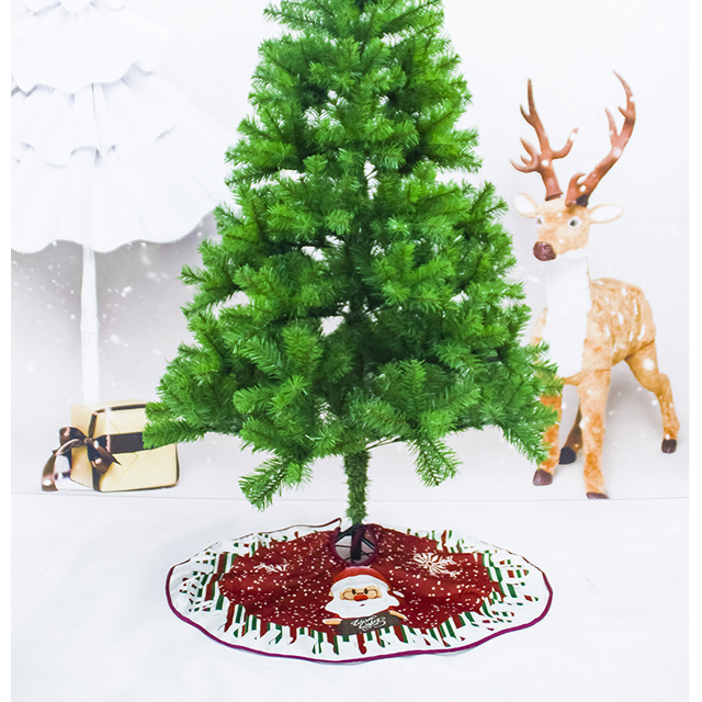 Falda de árbol de Navidad de 35 pulgadas - Falda de árbol de Navidad Decoración festiva Personaje de alegría Copo de nieve Papá Noel encantador - Borde rojo Xemadio FLD-3486