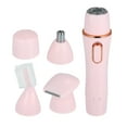thumbnail image 1 of Facial Hair Removal for Women, 4 in 1 Hair Trimmer Hair Remover for Eyebrow, Legs, Bikini, Nose, with USB Charger, Pink, 1 of 8
