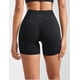 thumbnail image 2 of Shorts INGIA de Cintura Alta Sin Costura Frontal con Fruncido 5" Negro, 2 of 6