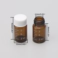 thumbnail image 2 of Empty Refillable Travel Scale Glass Sample Vial Preservation Storage Vials Test Container 24pcs 7ml Amber Glass Bottles with Black Lids, 2 of 6