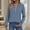 Blue, variant on Holzkary Women's Fall Long Sleeve Henley Tops V Neck Tunic Casual Loose Blouse Winter Sweatshirt Women Fashion Casual Long Sleeve Button Tops Shirts Blouses Tops Beige L