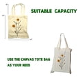 thumbnail image 3 of AESDESTYLE Aesthetic Flower Canvas Tote Bag for Women , Floral Reusable Grocery Bag for Shopping, 3 of 9