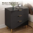 thumbnail image 6 of Accent 3 Drawer Dresser for Bedroom with Gold Handle and Large Drawer, Wood Double Chest of Drawers and Storage Organizer for Living Room, Hallway, Entryway, 6 of 7