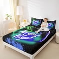 thumbnail image 4 of Homewish Modern Video Game Full Size Sheets,Kids Gamepad Controller Bed Sheets,Blue Sequin Print Sheet Sets For Boy,Microfiber Room Decor,4 Pieces, 4 of 7