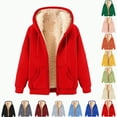 thumbnail image 5 of Towmus Zip up Hoodies for Women Oversized Solid Color Hood Sweatshirt Warm Winter Coats with Pockets S-3XL, 5 of 6