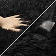 thumbnail image 4 of 2x5 Bedside Area Rugs For Bedroom Soft Fluffy Shag Black Rug Hallway Non-slip Fuzzy Plush Living Room Indoor Floor Carpet Rooms Dorm Modern Home Aesthetic Decor, 4 of 4
