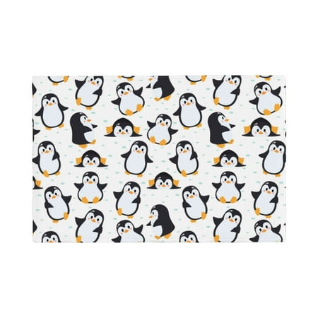 

Placemats Set of 4 Cute Penguins Place mats for Dining Table Indoor/Outdoor Cute Heat Resistant Washable Table Mats(18 x 12 )