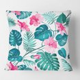 thumbnail image 2 of Designart Tropical Botanicals And Flowers' Mid-Century Modern Throw Pillow - 16x16, 2 of 2