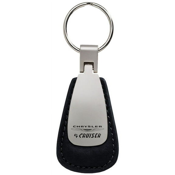 Chrysler PT Cruiser Leather Teardrop Key Chain (Black)