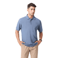 thumbnail image 4 of Zfeel Men’s Cotton Polo Shirt, Comfortable, Short Sleeve Casual Polo Tee, Washed Denim, 1-Pack, 2XL, 4 of 6