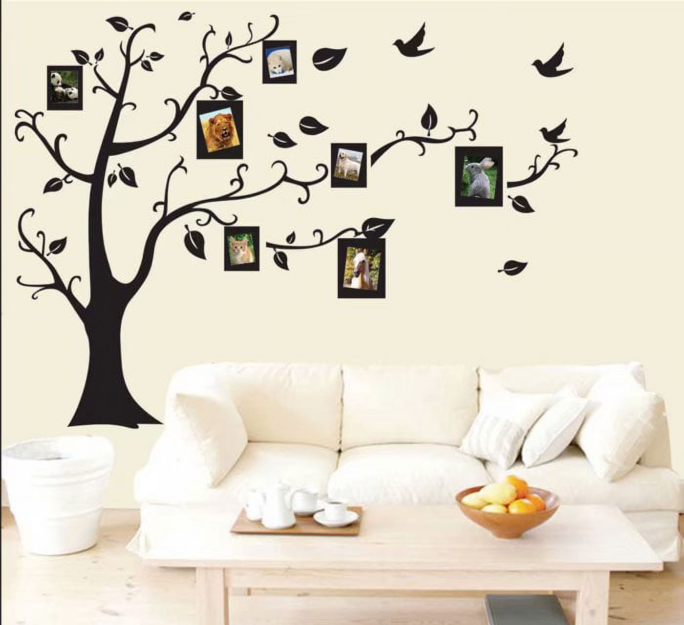  LSKOO Family Photo Frame Tree Wall Decals Family Tree Decal  Living Room Home Decor (108 Wide x 84 Tall) (Black) : Tools & Home  Improvement
