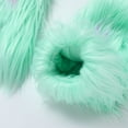 thumbnail image 6 of IWEMEK Infant Baby Girls Christmas Cosplay Costume Faux Fur Sleeveless Romper Blue Mesh Tutu Cute Clothes with Gloves, 6 of 7