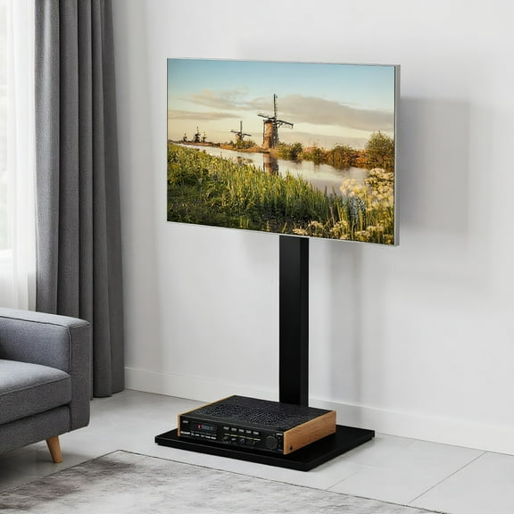 YYAo TV Media Console Table,TV Stand,Height Adjustable Floor TV Stand with AV Shelf for 32-70 Inch TVs