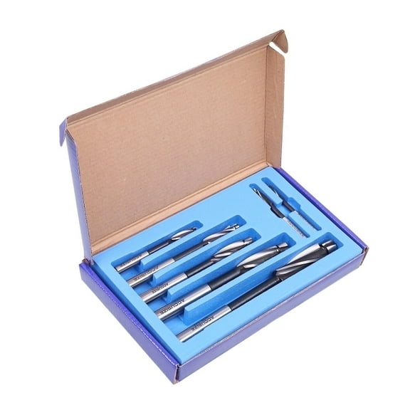 Accusize Inch H.S.S. Solid Cap Screw Counterbore Set, 7-Piece Set, 508S-0007