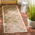 thumbnail image 3 of Safavieh Courtyard Alyssa Geometric Indoor/Outdoor Runner Rug, Brown/Bone, 2'3" x 6'7", 3 of 11