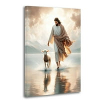 Jesus Walking on Water Posters Art Print Wall Photo Paint Poster Hanging Picture Family Bedroom Decor Gift 16x24inch(40x60cm)