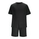 thumbnail image 4 of Traje Deportivo Perforado de los Hombres, Moda de Manga Corta Cuello Redondo de Ocio para el Desgaste Casual Y de Playa, Blusa Atlética de Poliéster Suave, 4 of 9