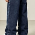 thumbnail image 4 of Hauaitttt Casual Boys Jeans with Large Front Pockets and Distinctive Seam Detailing for and Autumn Relaxed Fit Straight Leg Pants for Toddlers and Young Boys 18 Month Clothes 18 Months Pants Pants, 4 of 5